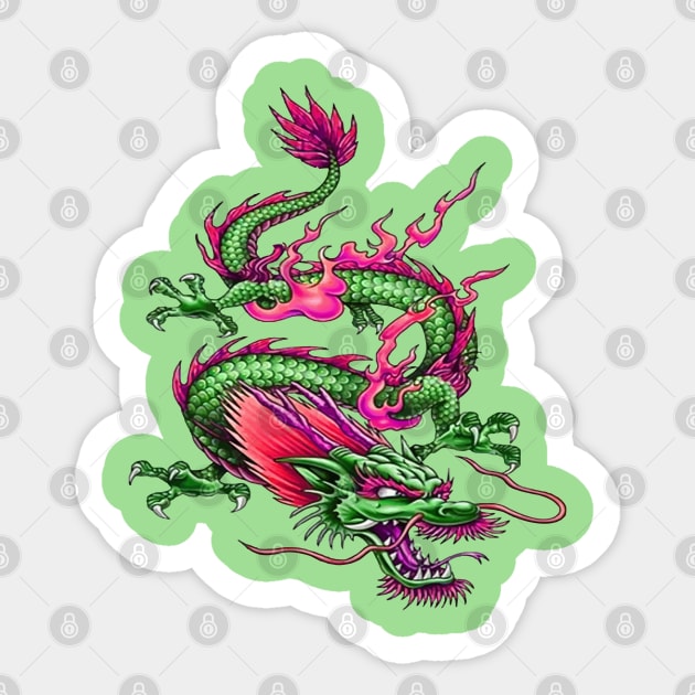 Chinese King Dragon Mythical Morphing Creature Sticker by taiche